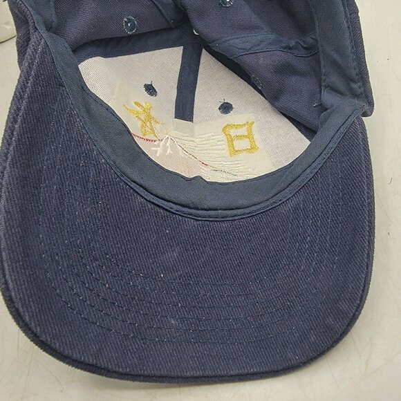 Japan Embroidered Navy Baseball Cap With Mount Fuji Design Travel Casual Comfort - Picture 8 of 8